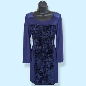NWT Max Lulu Blue-Purple Ruched Front Dress